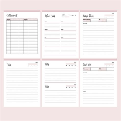 Custody Binder Printables Free Printable Templates