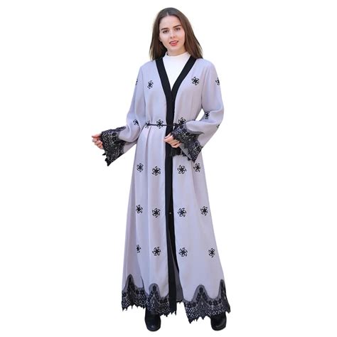 Turkish Cardigan Windmill Print Muslim Lace Abaya Islamic Clothing For Women Maxi Dresses Caftan