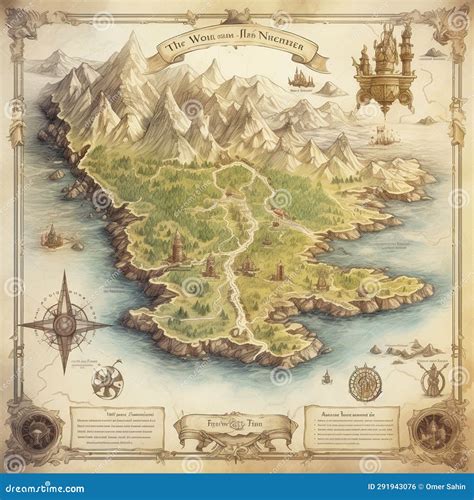 Journey S Blueprint: Tracing Tales of Exploration Stock Photo - Image