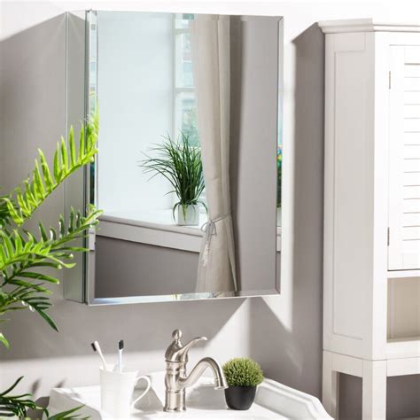 Recessed medicine cabinets are a good choice for small bathrooms due to the amount of space they save. Brunot Recessed or Surface Mount Frameless 1 Door Medicine ...