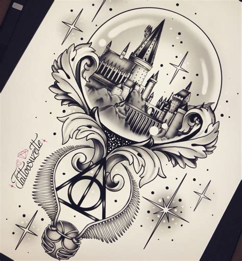 Hogwarts Tattoo Designn Harry Potter Tattoo Sleeve Hogwarts Tattoo