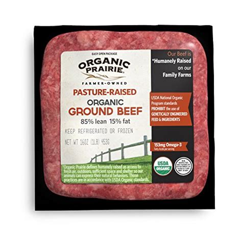 Organic Prairie Pasture Raised 85 Lean Organic Ground Beef 1 Lb Pricepulse