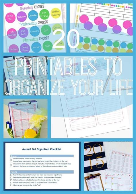 20 Printables To Organize Your Life With Images Organize Your Life