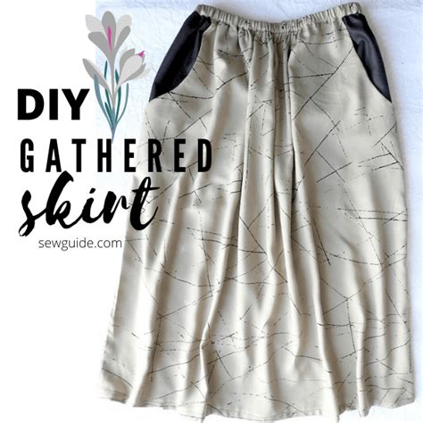 Sew A Gathered Skirt With Pockets And Elastic Waistband Tutorial