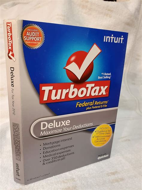 Amazon Com Turbotax 2012 Deluxe Tax Software CD FEDERAL RETURNS ONLY