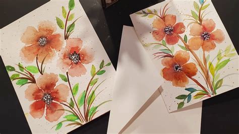 Floral Watercolor Greeting Card Tutorial Vol 3 Youtube