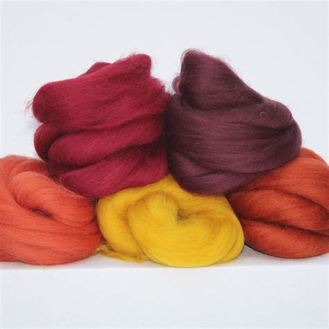 Needle Felting Wool Bundle Warm Spice 125g Corriedale For Needle And