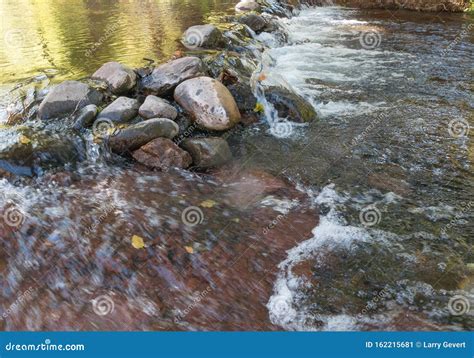 Small Rock Dam In Oak Creek Near Sedona Stock Image Image Of Color