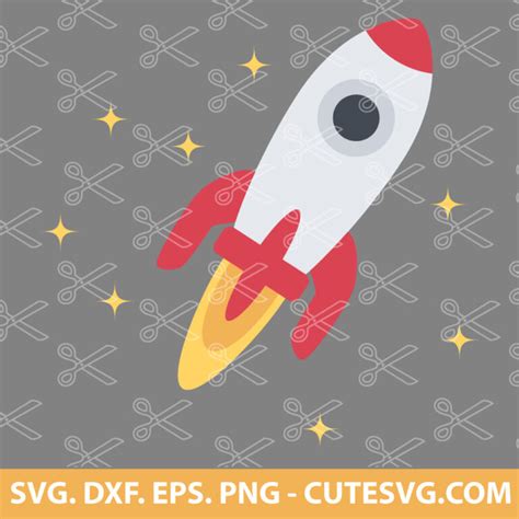 Rocket SVG Cut File Rocket Vector Rocket Clipart PNG DXF EPS For Cricut And Silhouette