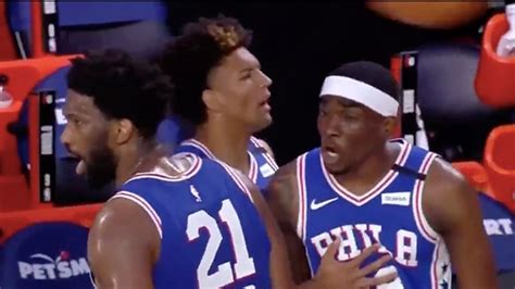 Sixers Joel Embiid And Shake Milton Appear To Have Confrontation In Sixers 1st Game At Disney