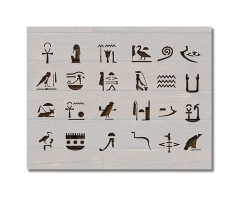 Ancient Egyptian Hieroglyphics Set One Stencil 962 Stencilville