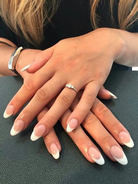 Forma French Manicure Acrylic Nails Almond Acrylic Nails French Tip