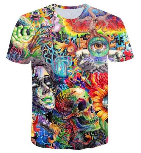 Psychedelic T Shirts New Fashion Men Women 3d Character T Shirts Casual