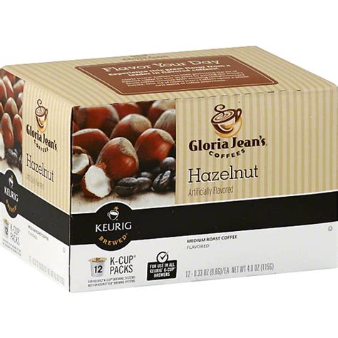Gloria Jean S Hazelnut Medium Roast Coffee K Cup Packs Ct Single