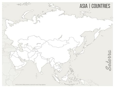 Asia Countries Printables Map Quiz Game