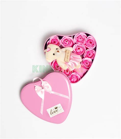 Are you searching for heart shaped gift box png images or vector? Buy Heart Shape Pink Gift Box With Flower And Teddy Bear ...