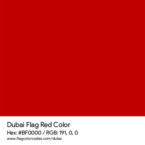 Dubai Flag Color Codes