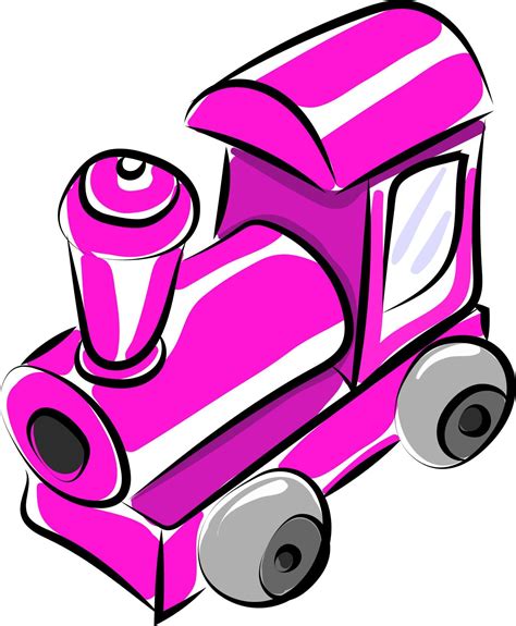 Pink Train Illustration Vector On White Background 13705004 Vector