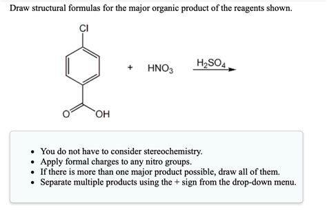 Draw Structural Formulas For The Major Organic Produc Solvedlib