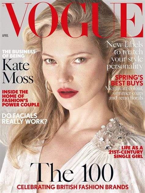 Kate Moss Stars On The Cover Of British Vogue April 2017 Issue