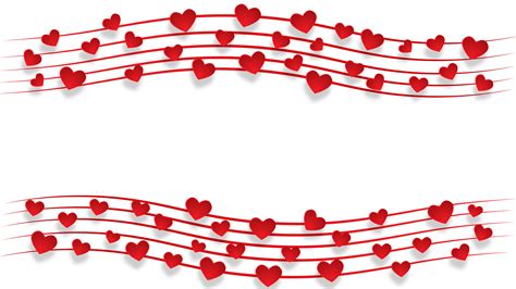 Valentines Day Heart Love Heart Border Transparent Background Clip