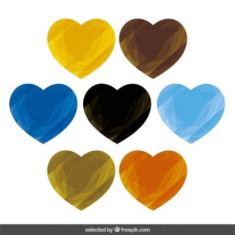 Free Vector Colorful Hearts Collection