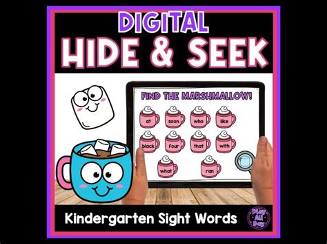 Kindergarten Sight Words Winter Digital Hide And Seek Hot Cocoa
