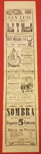 Maravilloso Programa De Circo Beas Y Modelo México 1928 Envío Gratis