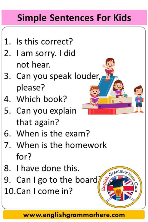 10 Simple Sentences For Kids In Our Daily Lives There Are Speech
