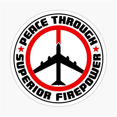 Peace Through Superior Firepower Sticker For Sale By AmericanVenom Redbubble