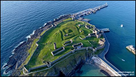 Aerial View Of Peel Castle Isle Of Man 20617