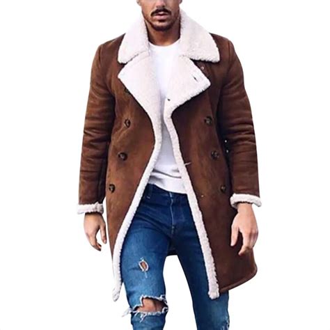 Men Overcoat Coats Fashion Winter Wool Jacket Warm Winter Trench Long