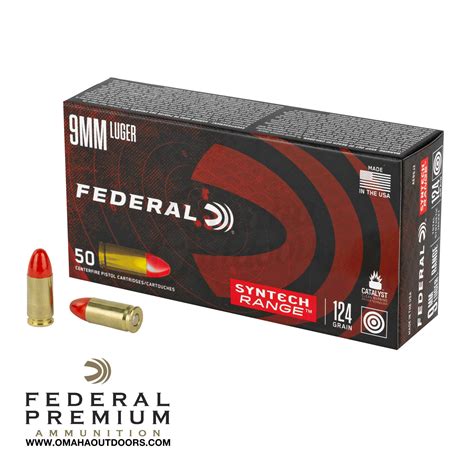 Federal Syntech Range 9mm 124 Grain 50 Rounds - Omaha Outdoors