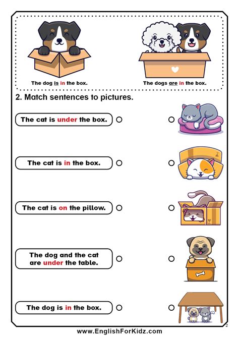 Preposition In On Under Worksheet For Class 1