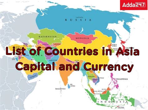 Asian Countries List How Many Country In Asia