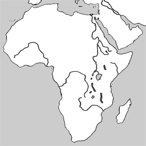 Outline Physical Map Of Africa