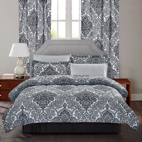 Sears has comforters that are stylish and cozy. Brown & Grey Bingham 8-Piece Black Damask Full Bed-In-Bag ...