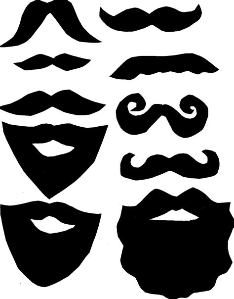 Diy Photo Booth Moustache And Beard Props With Printable Clipart