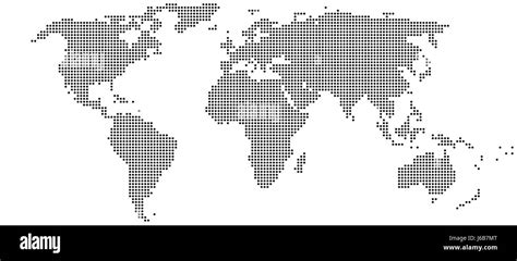 World Map Points Stock Photo Alamy
