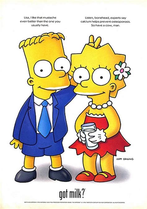 Bart And Lisa Simpson Goofed Off In Their Got Milk Vintage Got