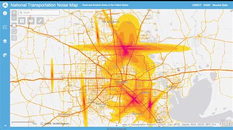 Map Shows Road And Aviation Noise In The Houston Area