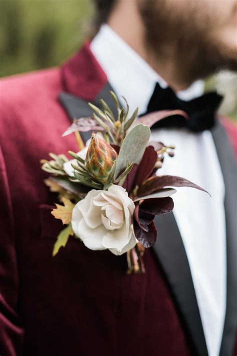 50 Fall Wedding Boutonnieres For Every Groom Hi Miss Puff