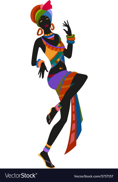 Ethnic Dance African Woman Royalty Free Vector Image