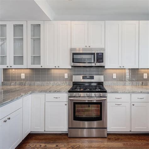 One of those elements is a tile backsplash that will go perfectly with. White Cabinets Grey Backsplash Kitchen - Subway Tile Outlet