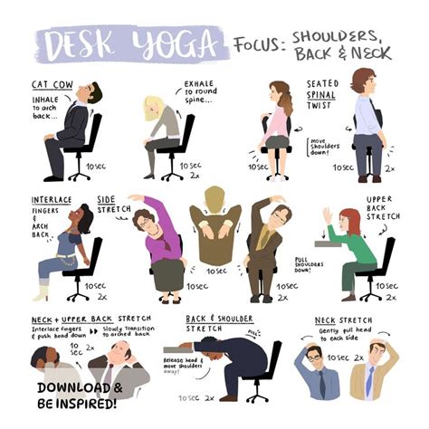 Desk Yoga For Shoulders Back And Neck The Office Edition Etsy Canada