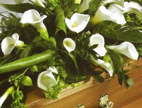 Funeral Flowers White Calla Lily Casket Spray