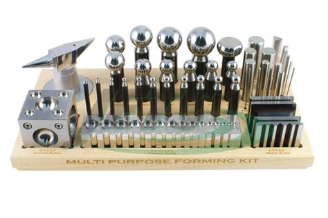 Dapping Punch Set 43pc Multi Purpose Forming Kit Blocks And Punches