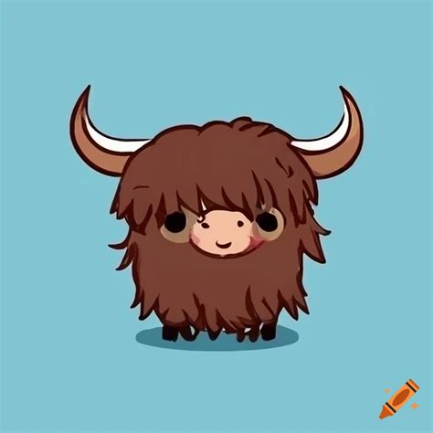 Simple And Cute Illustration Of A Yak On Craiyon