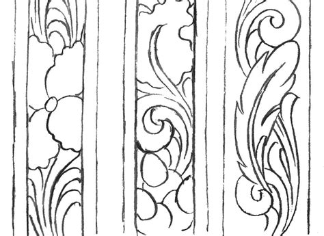 Woodcarving patterns that you can download here are suitable for either chip carving style or relief woodcarving patterns can be downloaded in 2d cad file format (dwg) or in vector file formats (eps. Oak Sheridan Feather Pack - Don Gonzales Saddlery