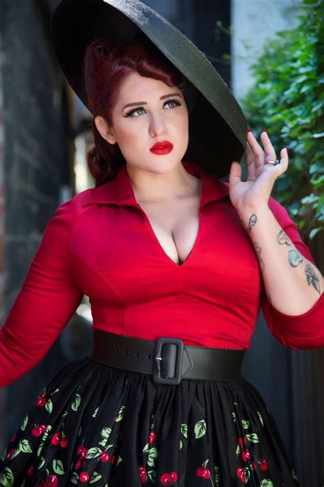 Pinup Couture Plus Size Lauren Top In Red Pinup Couture Pinup Girl